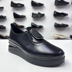 Pantofi Dama piele naturala, comozi, negri 2450 — poza 1