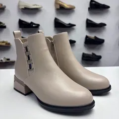 Ghete Dama 250 6670 Bej, toc gros, confort zilnic — poza 3