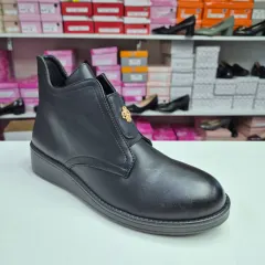 Ghete Dama negre, cu elastic si fermoar, comode Q27 — poza 1