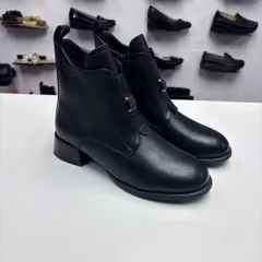 Ghete Dama negre, elastic si fermoar, comode 53622 — poza 3