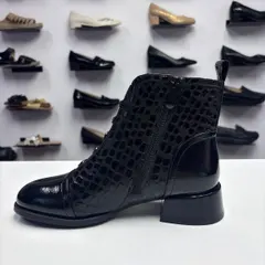 Ghete Dama Negre cu Fermoar si Elastic, Comozi 53622 — poza 2
