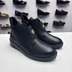 Ghete Dama negre, cu elastic si fermoar, comode Q27 — poza 3