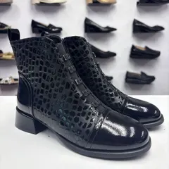 Ghete Dama Negre cu Fermoar si Elastic, Comozi 53622 — poza 3