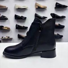Ghete Dama negre, elastic si fermoar, comode 53622 — poza 2