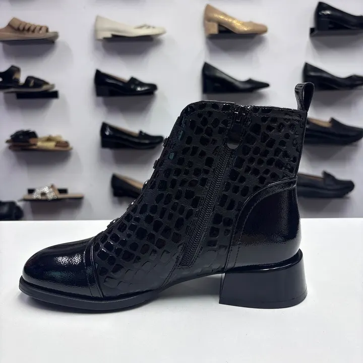 Ghete Dama Negre cu Fermoar si Elastic, Comozi 53622