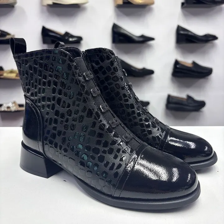 Ghete Dama Negre cu Fermoar si Elastic, Comozi 53622